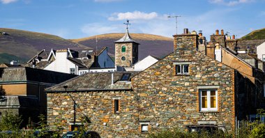Keswick 'teki eski evler Lake District' te, Cumbria 'daki bir bölge ve ulusal park kuzeybatı İngiltere' de.