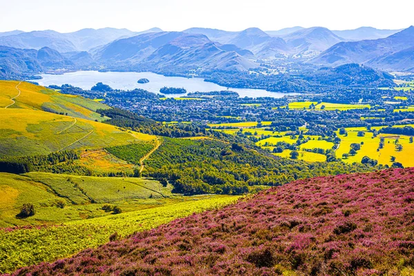 Veduta Aerea Delle Colline Intorno Keswick Nel Lake District Una — Foto Stock