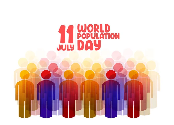 11 Temmuz 'da Dünya Nüfus Günü, afiş veya poster 