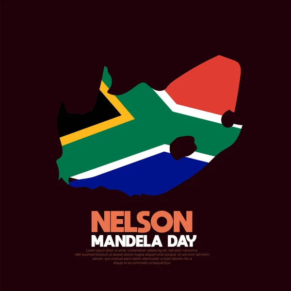 International Nelson Mandela Day Concept Art Showing Strength Unity Power — Vector de stock