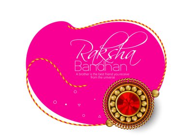 Mutlu Raksha Bandhan Arka plan Tasarımı Raksha Bandhan için dekoratif Rakhi ile, Hint kardeş kaynaşma festivali 