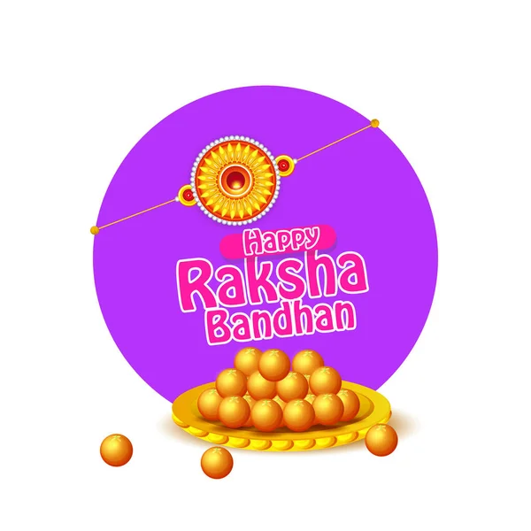 Mutlu Raksha Bandhan Arka plan Tasarımı Raksha Bandhan için dekoratif Rakhi ile, Hint kardeş kaynaşma festivali 