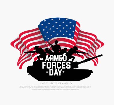 Silahlı Kuvvetler Günü için Vektör illüstrasyonu Kutlama arkaplanı. 