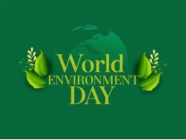 Toprak ve ağaçlarla dolu bir dünya çevre günü ve çevre günü için 3D metin tasarımı, bitki ve uzay tutan insan elleri. Gezegenimizi kurtar.