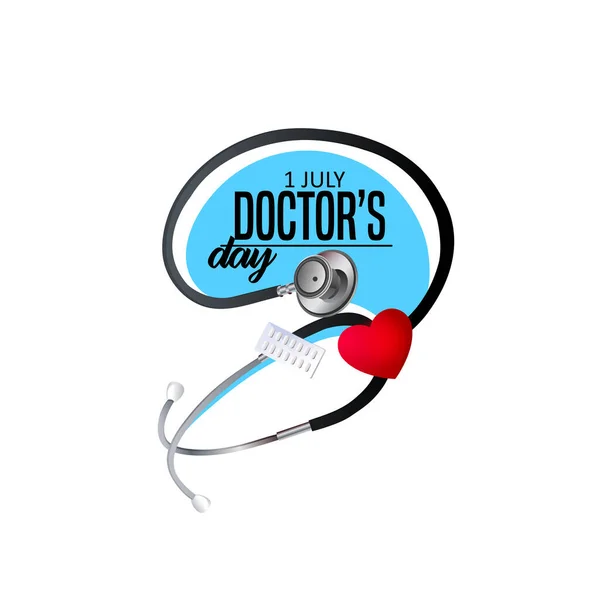 Vector Illustration International Doctors Day Background Medical Health Care Banner — Archivo Imágenes Vectoriales