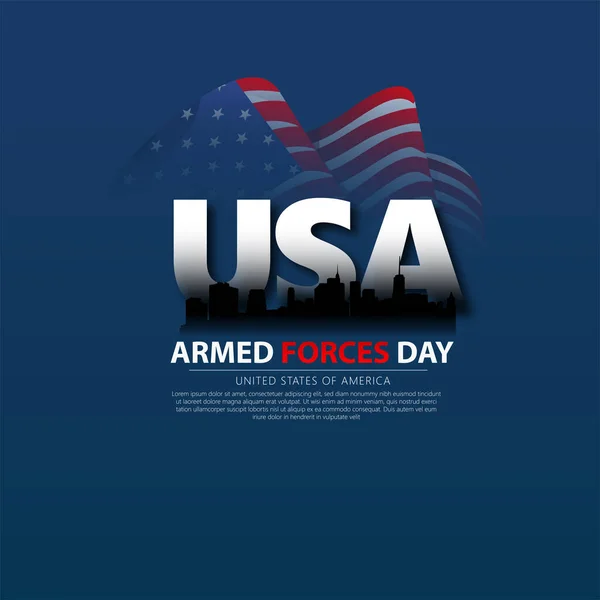 Vector Illustration Celebration Background Armed Forces Day — Stock vektor