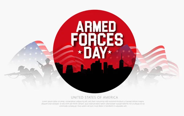 Silahlı Kuvvetler Günü için Vektör illüstrasyonu Kutlama arkaplanı. 