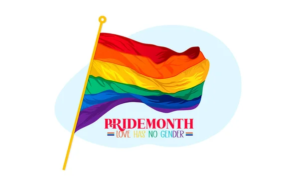 LGBT Gurur Ayı 2021 vektör konsepti. Kalpli özgürlük gökkuşağı bayrağı