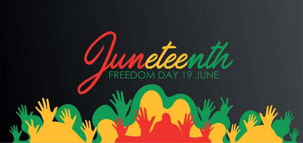 Juneteenth Day Annual African American Holiday Freedom Emancipation Day June — Stockvector