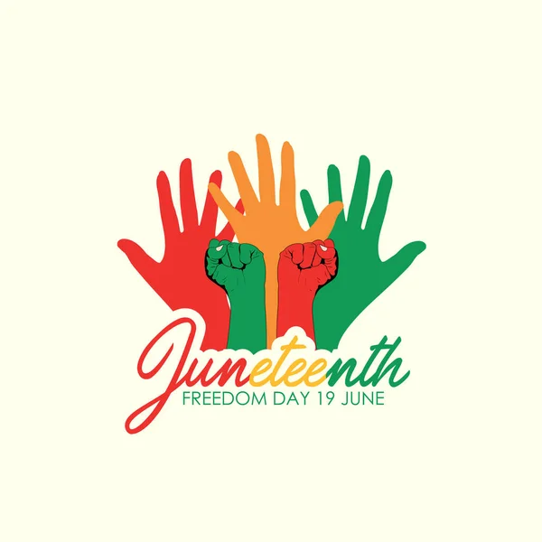 Juneteenth Day Annual African American Holiday Freedom Emancipation Day June — Stockvector