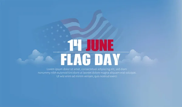 Illustration Flag Day National Day United States Holiday Celebrated Annual — Stock vektor