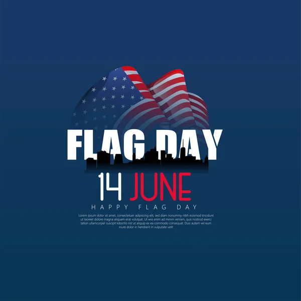 Illustration Flag Day National Day United States Holiday Celebrated Annual — Stock vektor