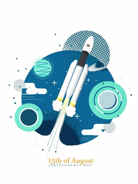 Hindistan 'da 15 Ağustos' ta Hindistan anıtları, Hint bayrağı tasarımı ve uçan güvercinlerle Bağımsızlık Günü 'nün temsilcisi.