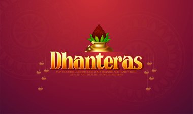 Diya 'nın yağ lambası elementleriyle Mutlu Diwali tasarımı üzerine Diya' yı yakmak, Hindistan 'ın ışık festivali