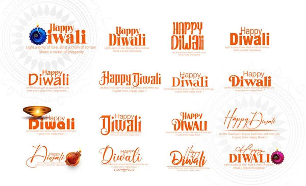 Diya 'nın yağ lambası elementleriyle Mutlu Diwali tasarımı üzerine Diya' yı yakmak, Hindistan 'ın ışık festivali