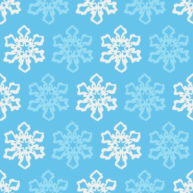 Kar taneleriyle kusursuz bir şablon. Çizgi film tarzında dizayn et.