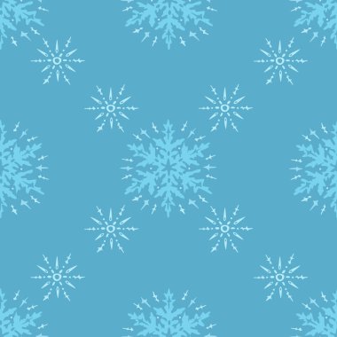 Kar taneleriyle kusursuz bir şablon. Süslü kış tasarımı.