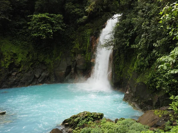 Wasserfall Von Rio Celeste Costa Rica — Stockfoto