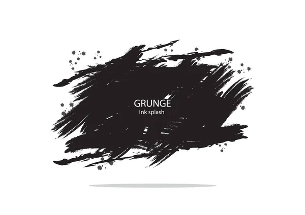 Grunge Splash Banner Noir Blanc Grunge Texture Avec Effet Détresse — Image vectorielle
