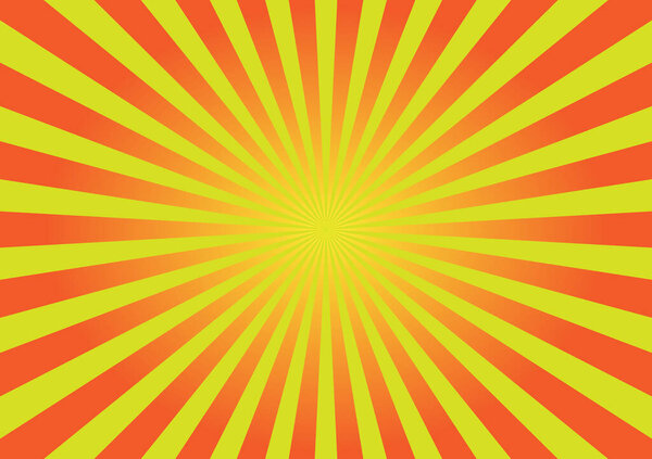 yellow and red sun burst pattern background vector graphics. art vector illustration.