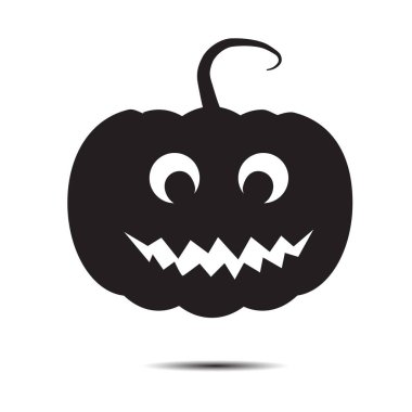 Halloween icon isolated on a white background. vector art, Emotional Pumpkin.