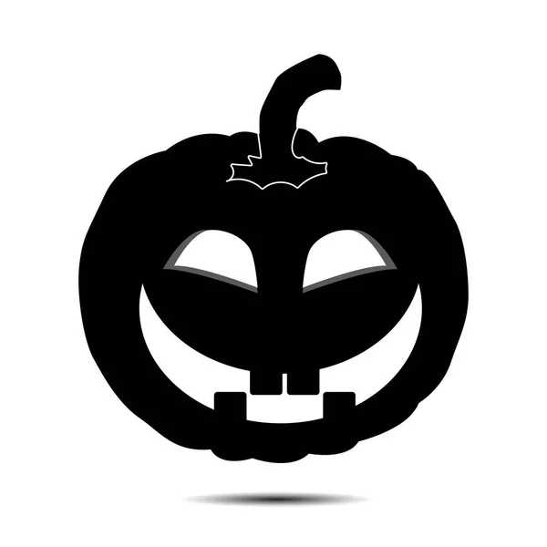 Halloween Icon Isolated White Background Vector Art Emotional Pumpkin — Stok Vektör