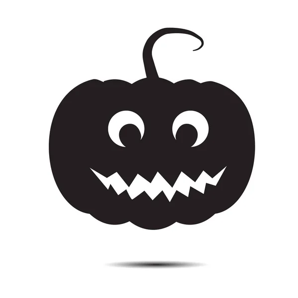 Halloween Icon Isolated White Background Vector Art Emotional Pumpkin — Stok Vektör