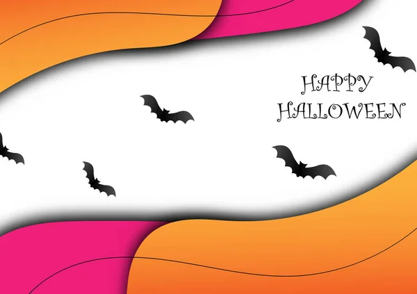 Vektor Mit Schwarzen Fledermäusen Illustration Halloween Gruselige Vampirfledermaus Silhouetten Hintergrund — Stockvektor