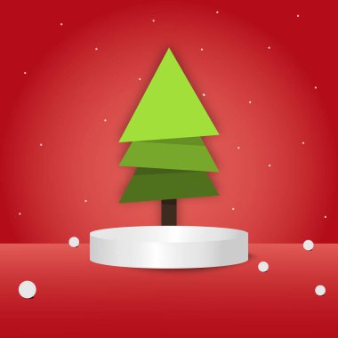 Noel tatili arka planı, podyum ürün standı Noel etkinliği için, satıcı için.  