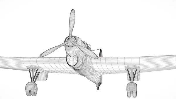 Illustration Maschen Des Historischen Sowjetischen Flugzeugs Ant — Stockfoto