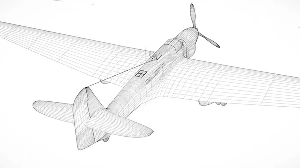 3Dイラスト ソ連の歴史的な航空機のメッシュ Ant — ストック写真