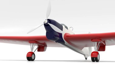 Üç boyutlu illüstrasyon. Tarihi Sovyet uçağı Ant-25