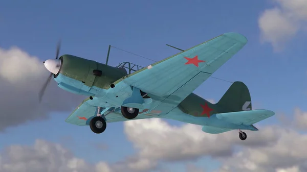 Illustration Sovyet Bombardıman Uçağı Telifsiz Stok Imajlar
