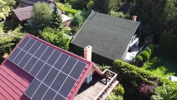 Garden House Solar Panels — Stok video