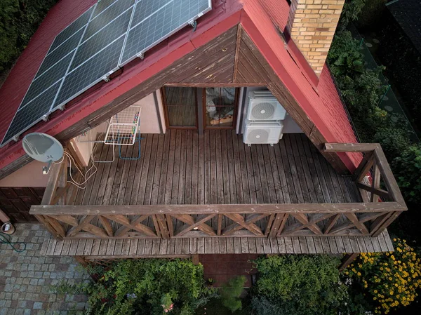 Balcony Weathered Boards Village House - Stok İmaj