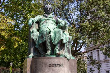 Viyana, Avusturya, 24 Temmuz 2021. Johann Wolfgang von Goethe Alman yazar, oyun yazarı, şair, bilim adamı, sanat kuramcısı ve devlet adamıdır..