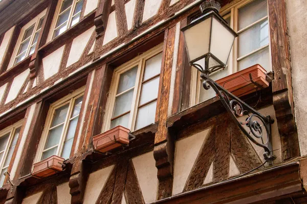 Straßburg Frankreich Oktober 2021 Fassade Eines Fachwerkhauses — Stockfoto