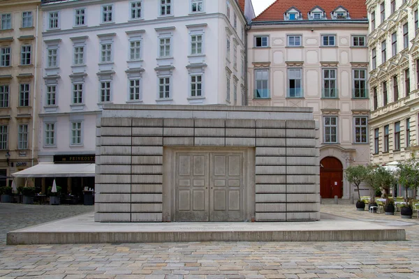 Vienna, Austria, July 24, 2021. The Shoah Memorial in Vienna is a work of British sculptor Rachel Whiteread. The monument is dedicated to the 65,000 Austrian Jews murdered by the Nazis between 1938 and 1945.