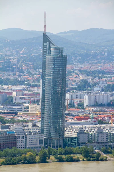 Vienna Austria July 2021 Millennium Tower Skyscraper Height 202 Meters — стокове фото