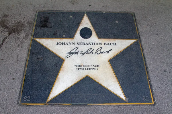 Vienna Austria July 2021 Star Dedicated Jean Sebastien Bach German — Foto Stock
