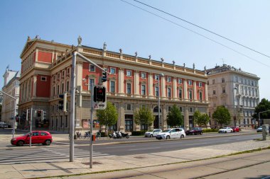 Viyana, Avusturya, 23 Temmuz 2021. Musikverein Viyana, Viyana Müzikal Birliği Evi akustiğiyle ünlü ve dünyanın en güzel üç salonundan biri olarak kabul edilen bir konser salonudur..