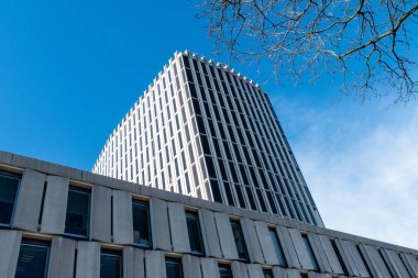Lille, Fransa, 28 Şubat 2022. Lille Adliyesi, Peuple Belge Bulvarı 'nda, Eski Lille bölgesinde yer almaktadır..