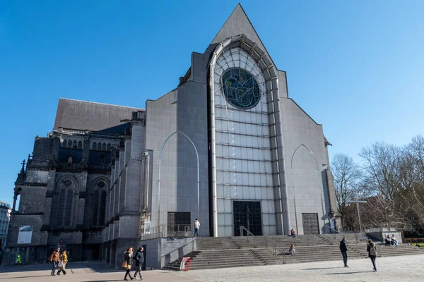 Lille França Fevereiro 2022 Catedral Notre Dame Treille Lille Estilo — Fotografia de Stock