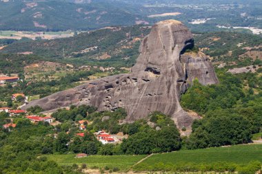 Kalambaka, Greece, July 23, 2022.Meteora is a geological formation in northern Greece, in Thessaly, in the Peneus Valley