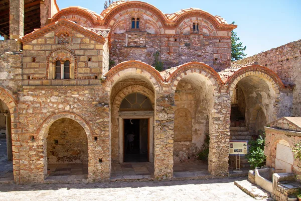 Mistra, Greece, July 20, 2022. The city of Mistra or Mystras is an ancient city in the Peloponnese which is now in ruins