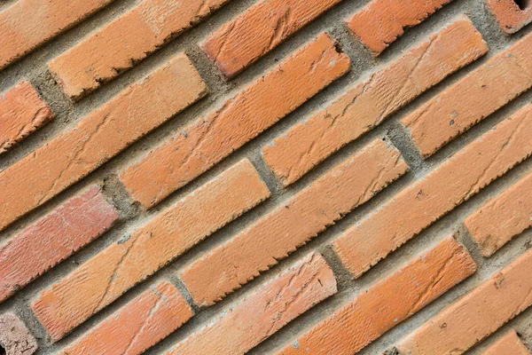 Textuur Van Oranje Bakstenen Muur — Stockfoto