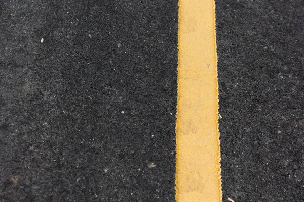 Close Road Divide Yellow Line — Stock Photo, Image