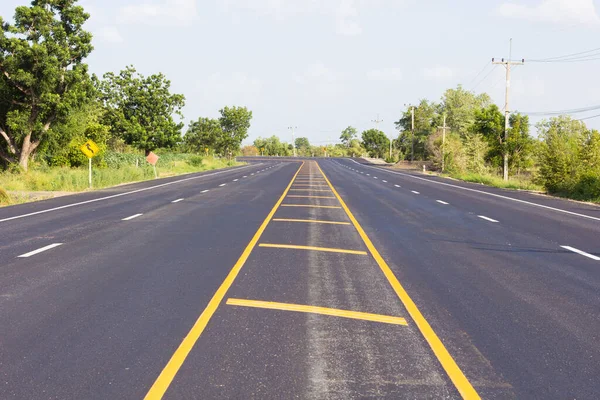 New Road Surface New Asphalt Road Way — Stock Photo, Image