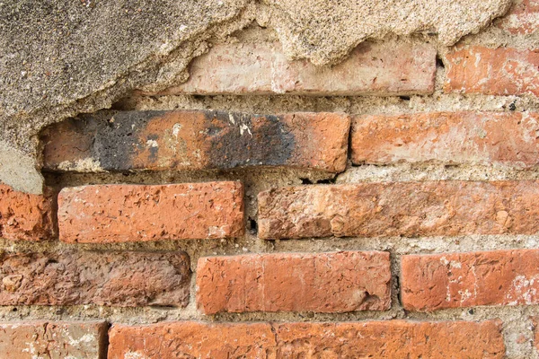 Oude Bakstenen Muur Gebruiken Voor Achtergrond — Stockfoto