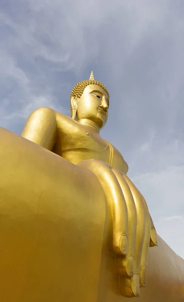 Estatua Buda Oro Wat Bangchak Nonthaburi Tailandia — Foto de Stock